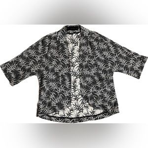 Zara | B&W Bamboo Kimono Cardigan